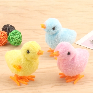 1PCS Cute Wind Up Toys Chicken Kids Educational Clockwork Jumping Walking Chicks Plush Toy Gifts