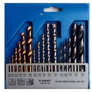 BỘ MŨI KHOAN 16 CHI TIẾT C-MART A0120-16