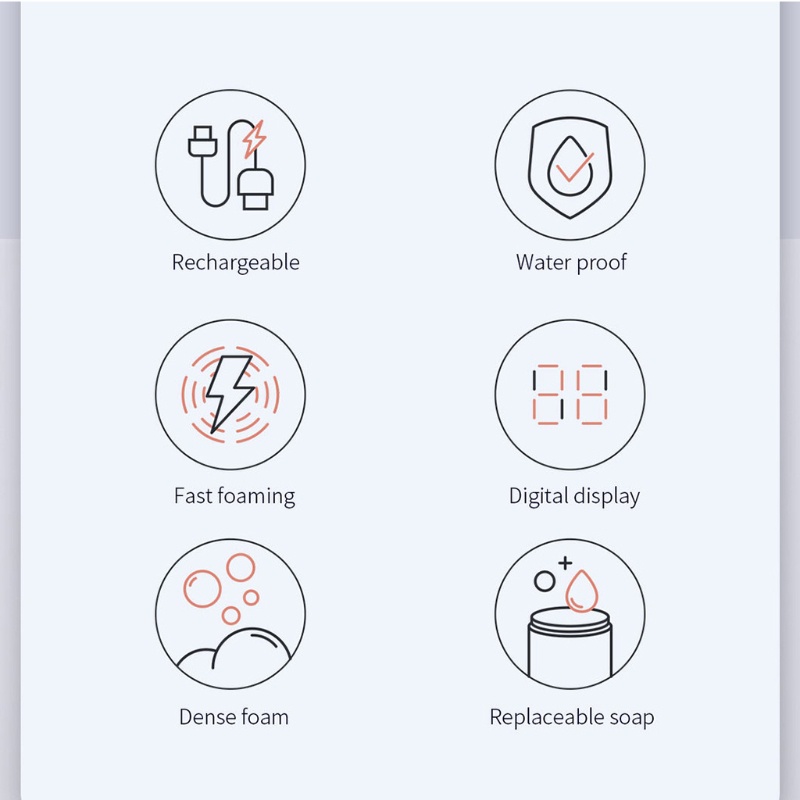 Bình Đựng Xà Phòng Cảm Biến Thông Minh Có Thể Sạc Lại Tiện Dụng