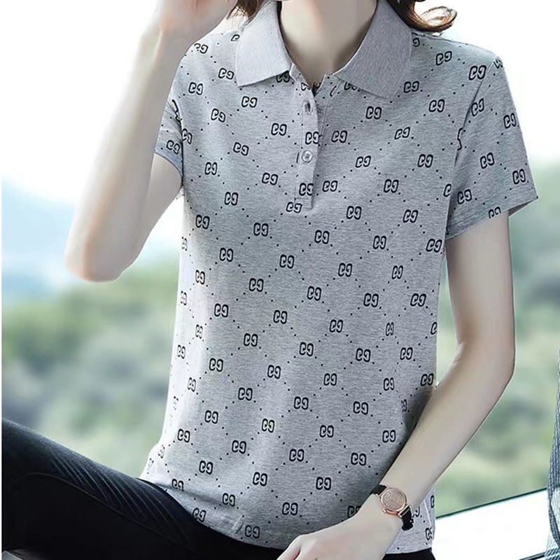 Áo Thun Tay Ngắn Dáng Rộng Thời Trang Mùa Hè Cho Nữ Trung Niên