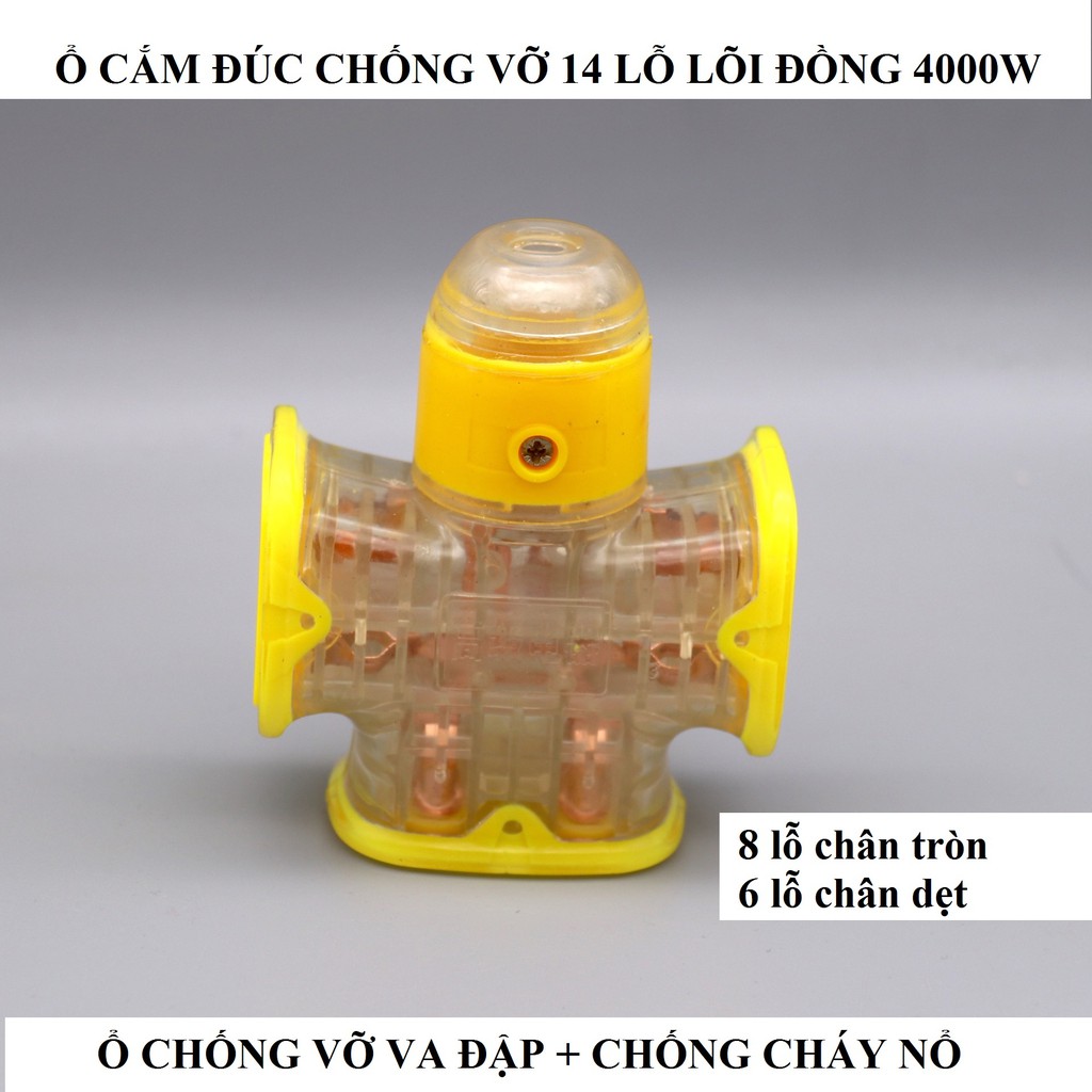 Ổ cắm đúc trong suất lõi đồng 14 lỗ chống cháy nổ va đập