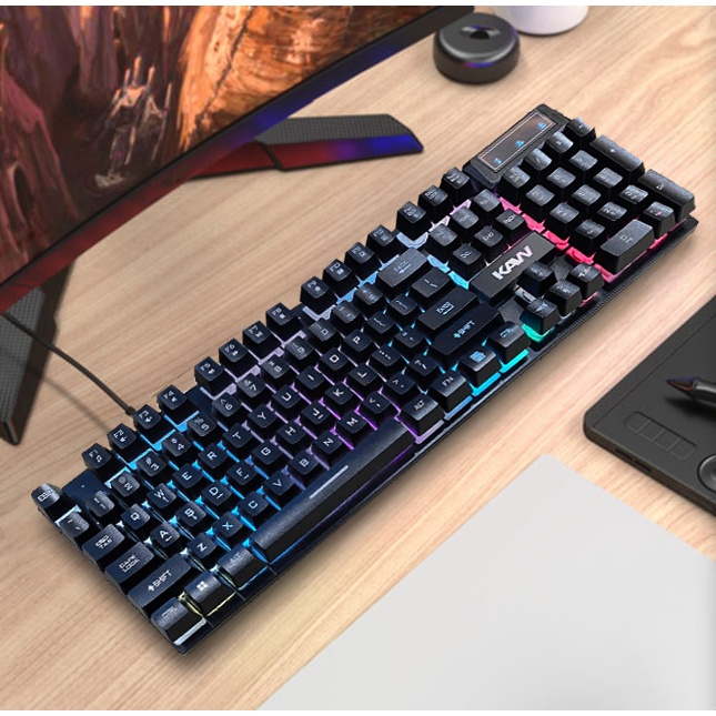 Bàn phím K600 Keyboard , bàn phím cơ game thủ K600 7 chế độ đèn bảo hành 12 tháng