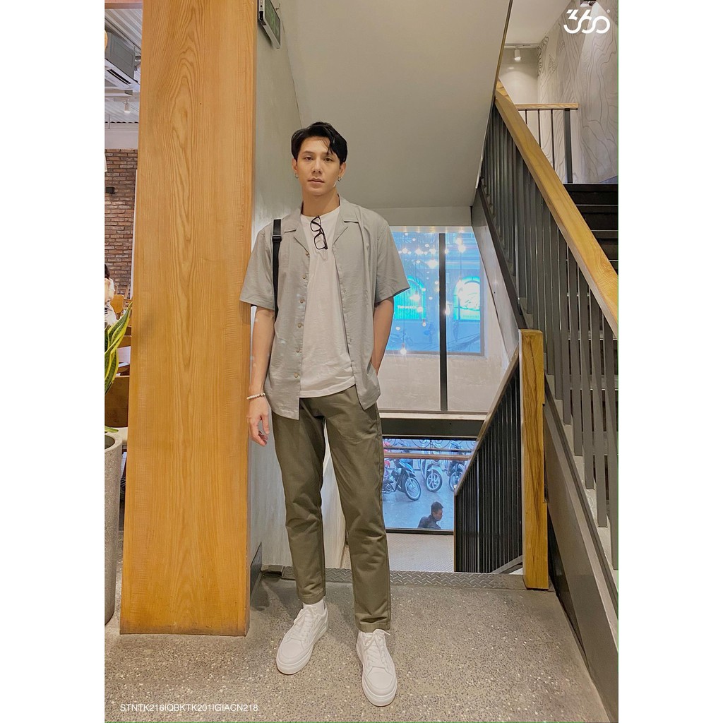 Áo sơ mi nam 360BOUTIQUE ngắn tay cổ bẻ - STNTK216 | BigBuy360 - bigbuy360.vn