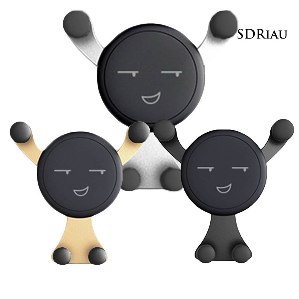 Giá đỡ điện thoại gắn lỗ thông gió xe hơi hình mặt cười dễ thương