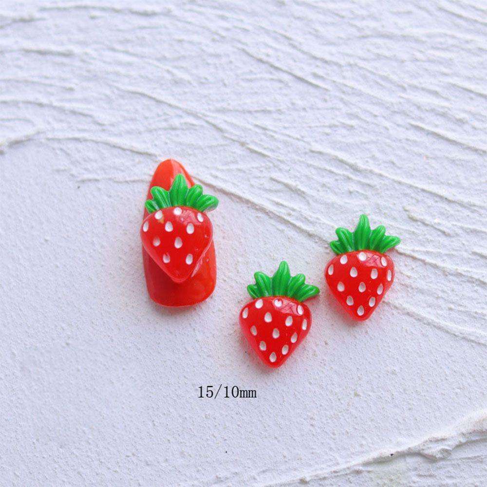 Set 10 Phụ Kiện Trang Trí Móng Tay Hình Trái Thơm Đào Dễ Thương DIY