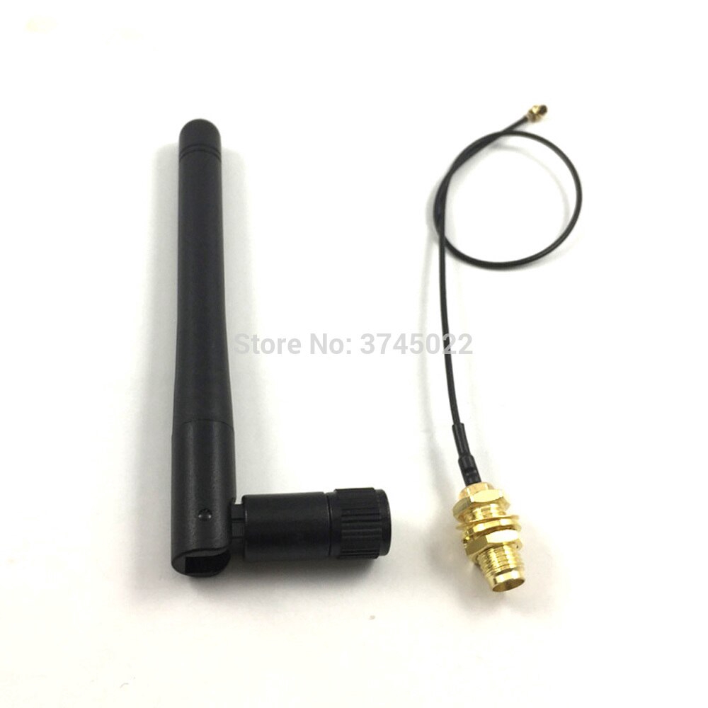 1pcs 2.4Ghz Wifi Antenna Gain 3dbi Rubber Antenne RP-Sma Male Plug + 1pcs Sma Cable 15cm With RP-Sma Female Jack | WebRaoVat - webraovat.net.vn