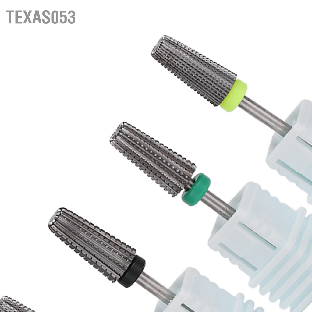 Texas053 Máy khoan móng tay đa chức năng Bits Vonfram Thép 5 trong 1 Công cụ làm mài đánh bóng đầu