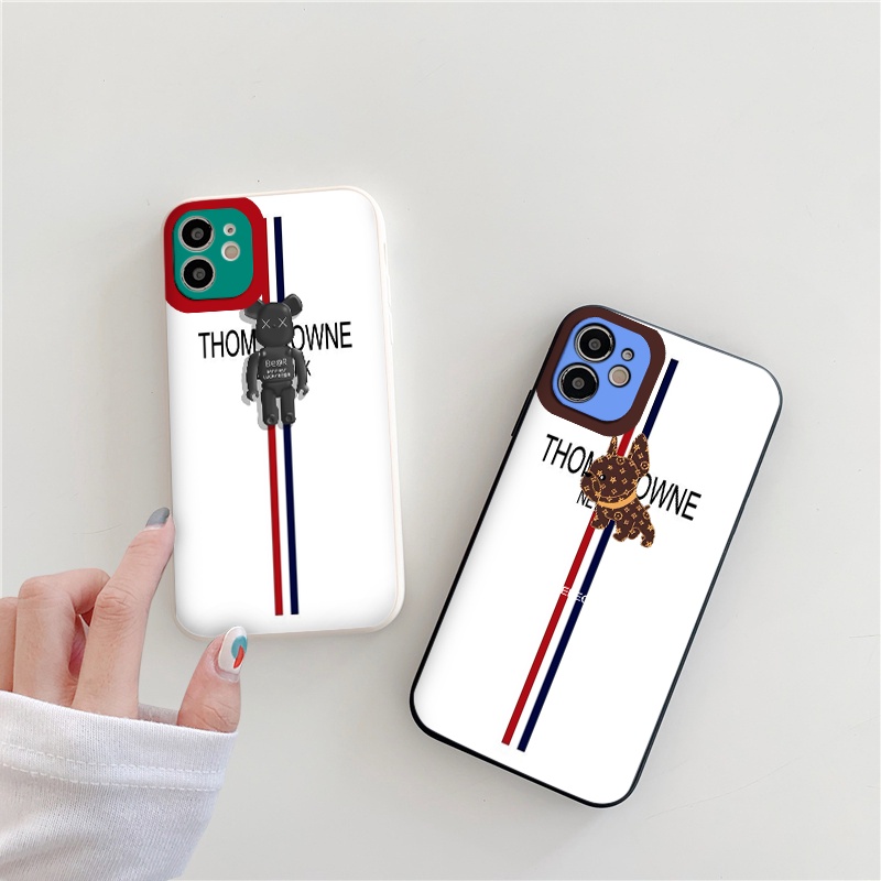 Ốp IPHONE Thom Brow.ne SỌC ĐỎ ĐEN siêu phẩm Cho 6 6s Plus 7 8 Plus X Xs Xs Max 11 11 Pro 11 ProMax 12 12PRO 13 13PRO MAX