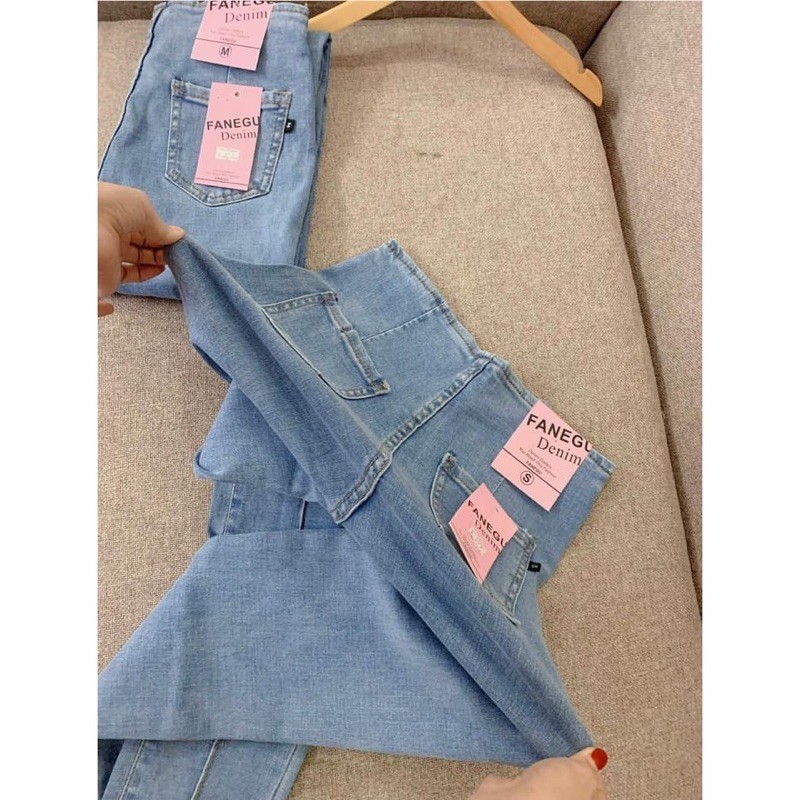 [Mã WASTUP5 giảm 10% tối đa 20K đơn 99K] quần jean ôm cạp siêu cao tua gấu gân giữa 2 khuy | BigBuy360 - bigbuy360.vn