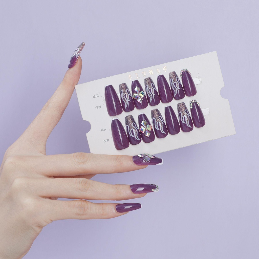 Bộ 30 Móng Tay Giả Che Phủ Toàn Diện Chất Lượng Cao