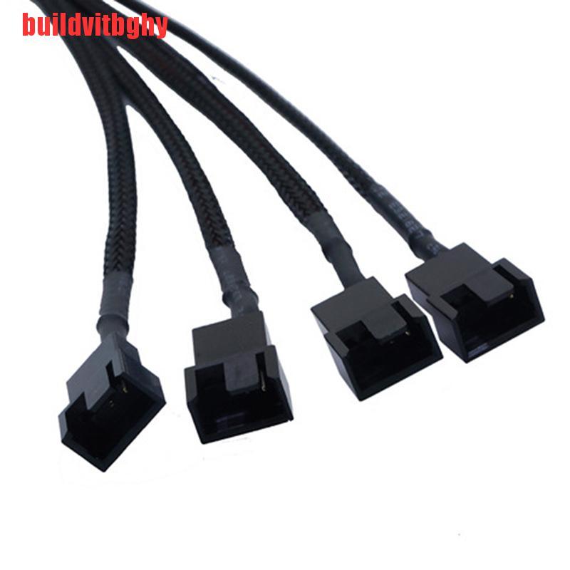 {buildvitbghy}Copper Molex 4 Way 3Pin/4Pin Computer Power Fan Splitter Adapter Cable 12V IHL