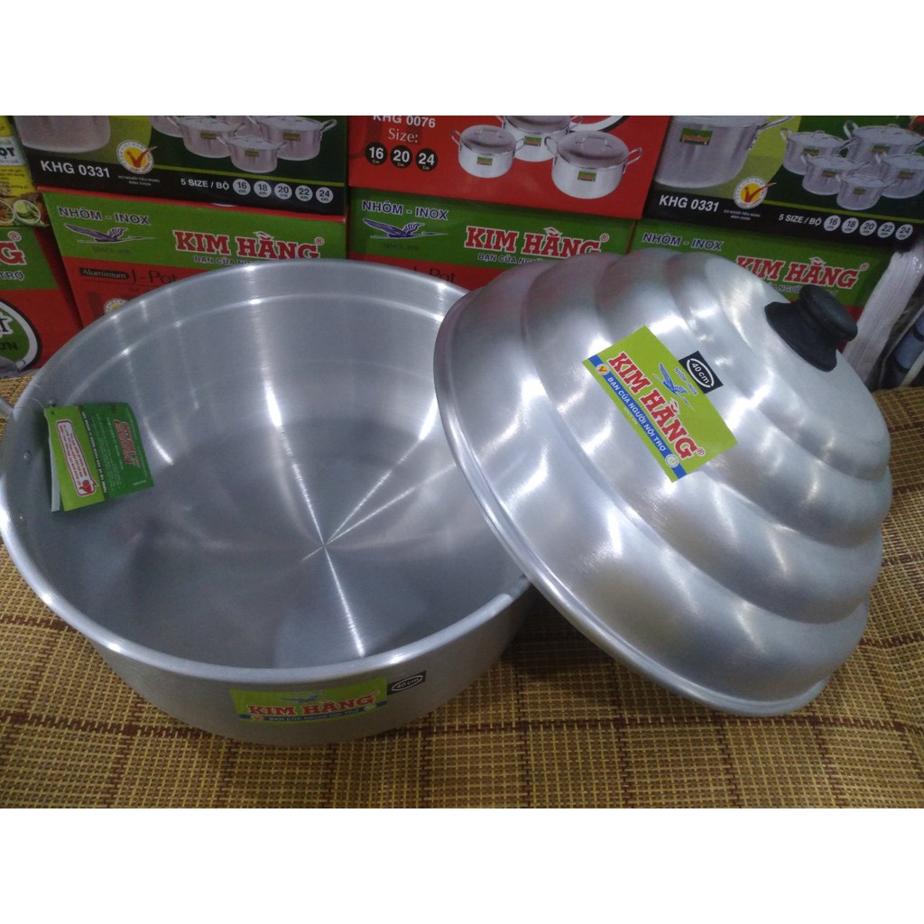 Xửng hấp Kim Hằng 32, 34, 36, 38, 40cm 1 đáy và 1 ngăn