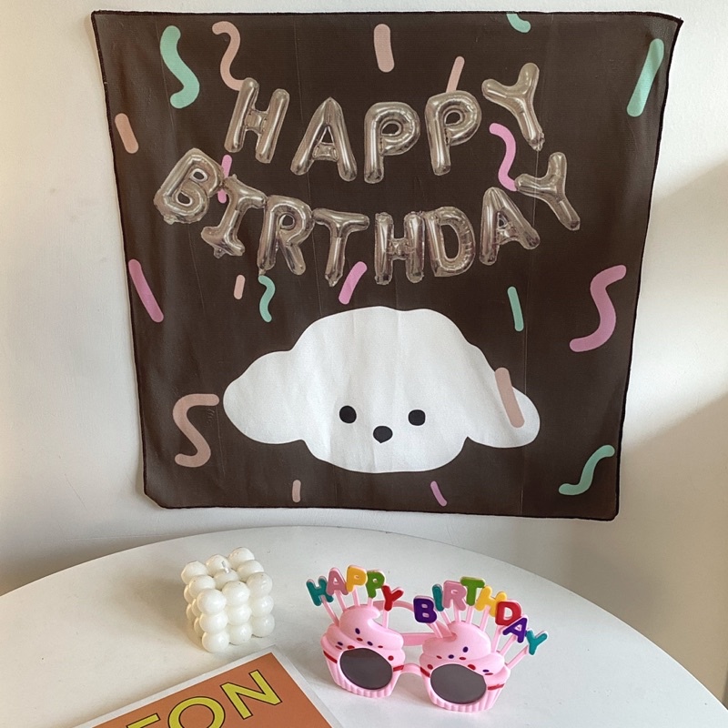 Phông Nền Happy Birthday Chất Liệu Vải Trang Trí Sinh Nhật Đáng Yêu - Yori Party