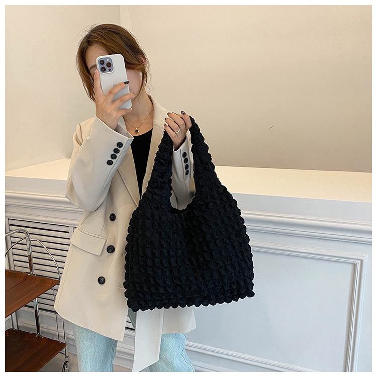 Túi Xách JASMIN NOIR Vải Canvas Nắp Gập Đơn Giản Dành Cho Nữ