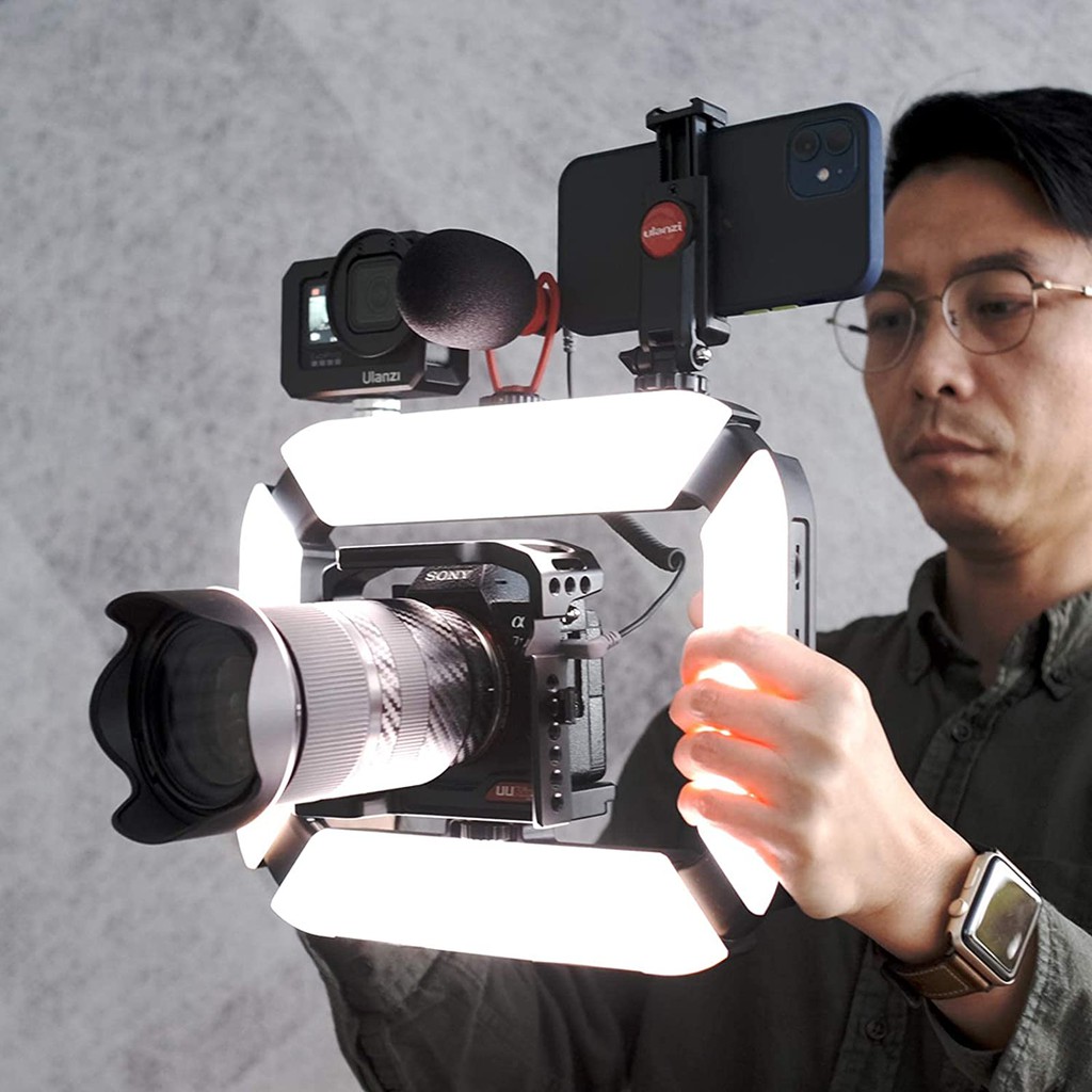 Ulanzi U200 - Khung Tay Cầm Đèn Led Quay Phim Đa Năng - Hàng Chính Hãng