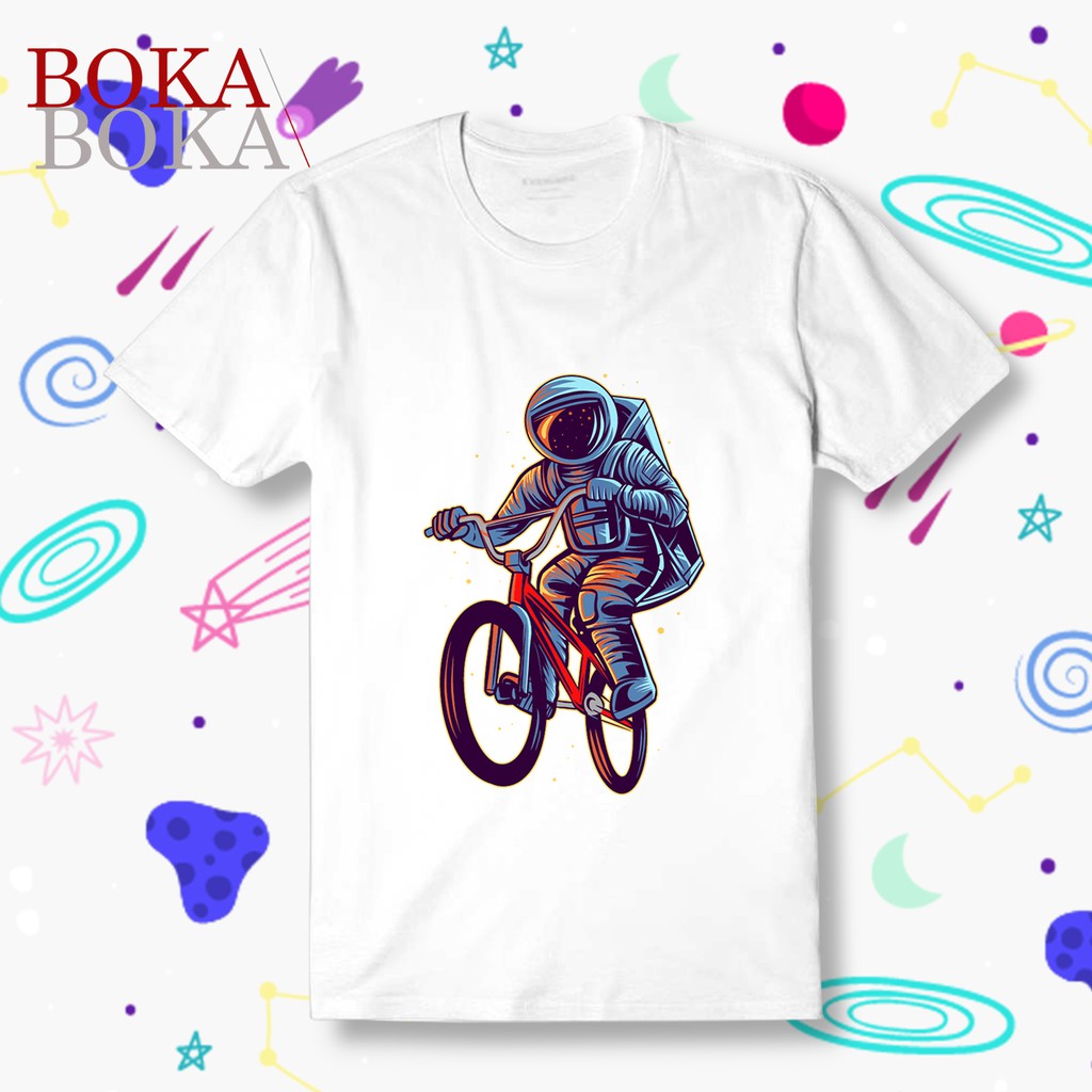 Áo thun Cotton Trắng Unisex Nam Nữ Không Gian OuterSpace 2