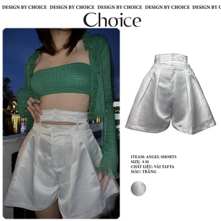 Quần Short Ống Rộng Xếp Li Giả Váy 2 Bản Lưng Cá Tính  ANGEL SHORT