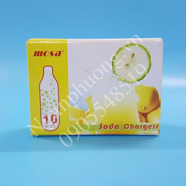 Gas CO2 Mosa dùng cho bình xịt soda, gas Soda – Hộp 10 viên