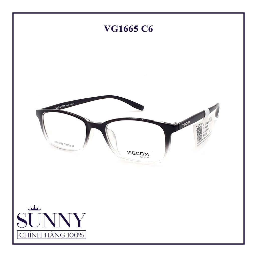Gọng kính Vigcom VG1665 chính hãng, thiết kế dễ đeo bảo vệ mắt