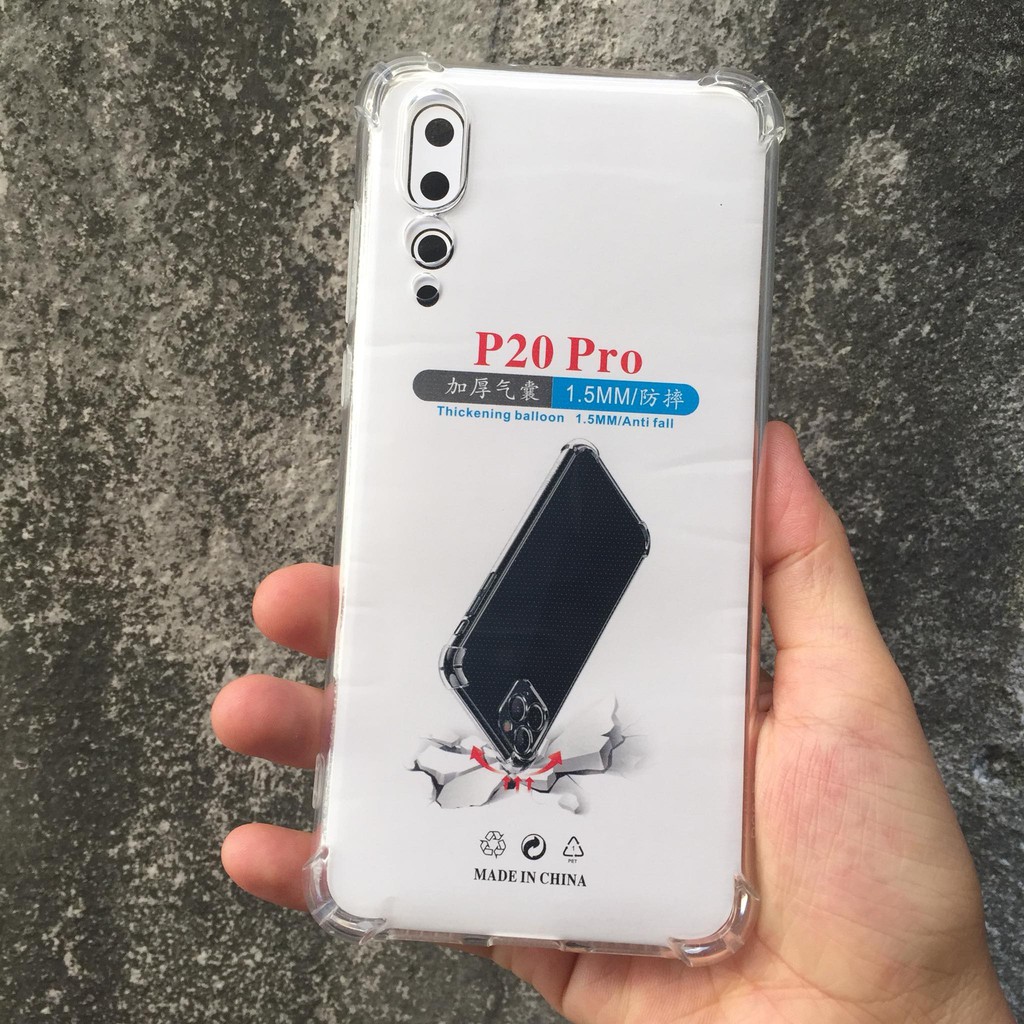 Ốp Lưng Huawei P20 Pro Dẻo Trong Suốt Chống Sốc Bảo Vệ 4 Góc Máy