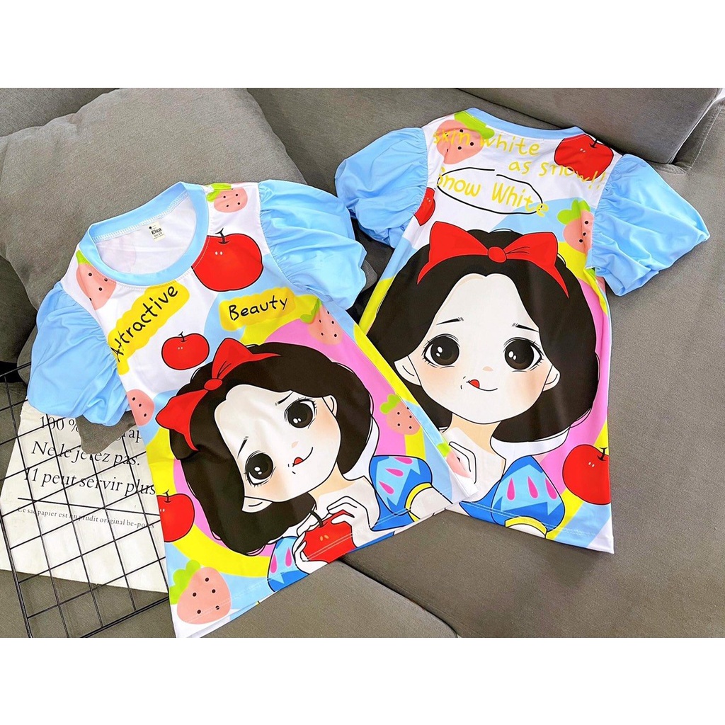 Váy bé gái in hình 3D hoạt hình ngộ nghĩnh nhiều mẫu BGM27 [12-40Kg]