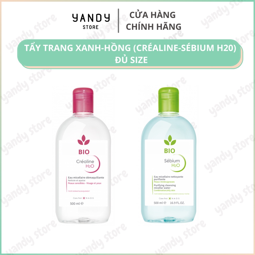 Tẩy Trang Pháp Xanh-Hồng Créaline-Sébium H20