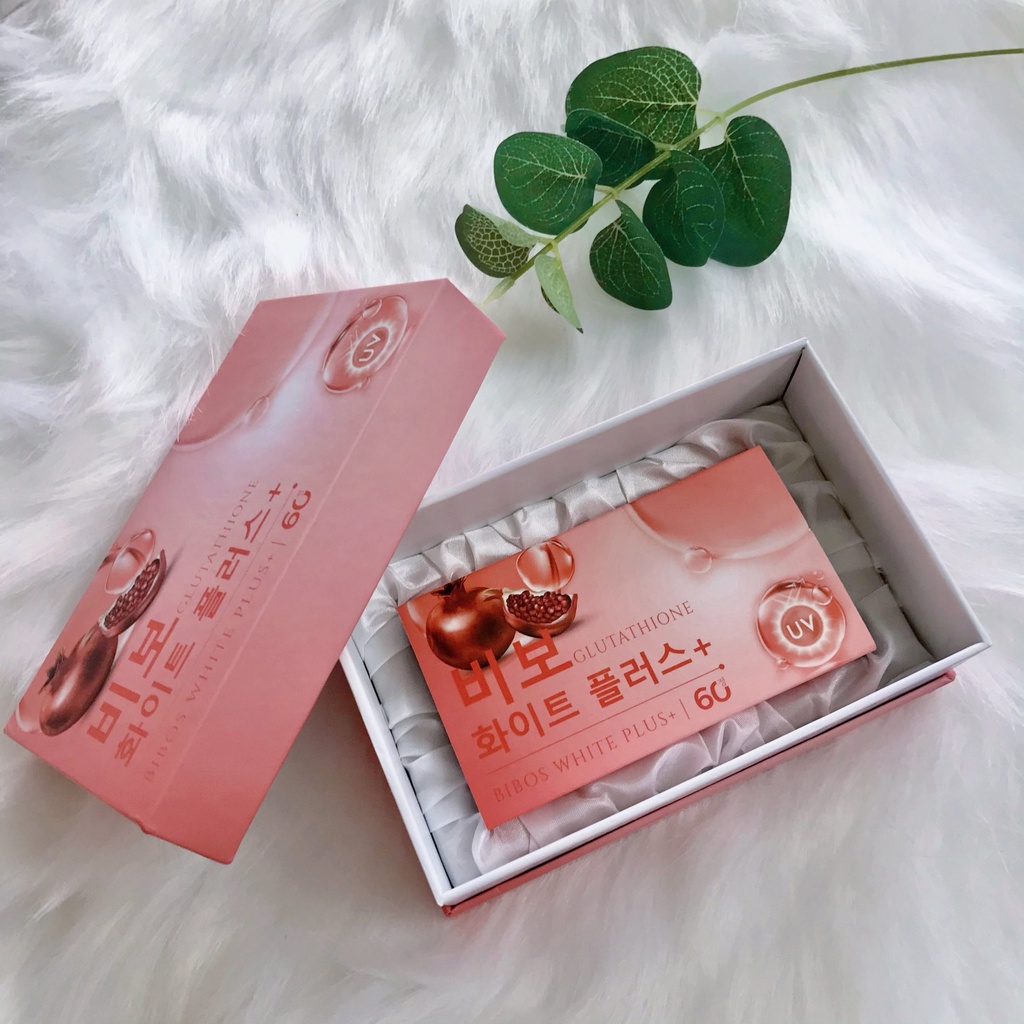 Viên Uống Trắng Da BIBOS White Plus + Chống Nắng Giảm Thâm Nám Tàn Nhang Da Không Đều Màu Hộp 60 Viên