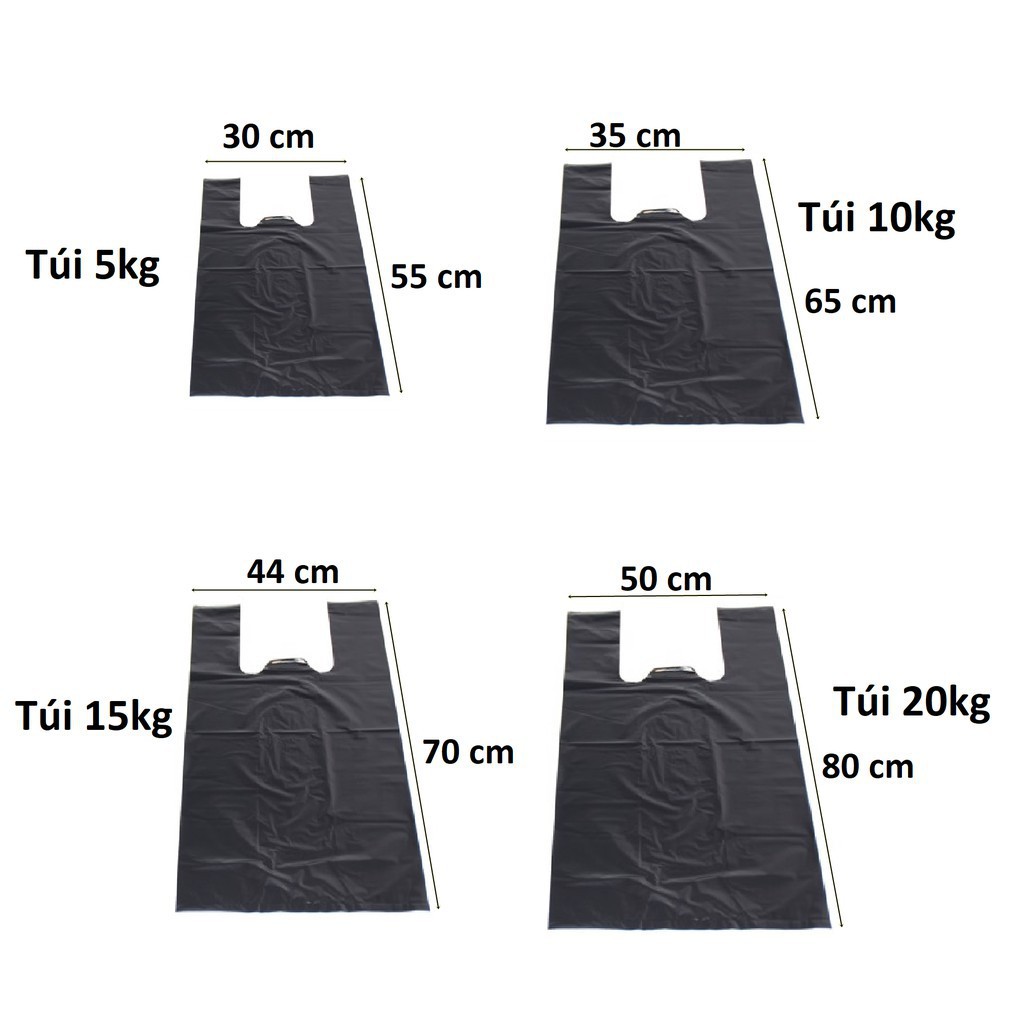1kg Túi Bóng Đen Đóng Hàng Hóa, Đựng Rác Siêu Tiên Lợi 00818