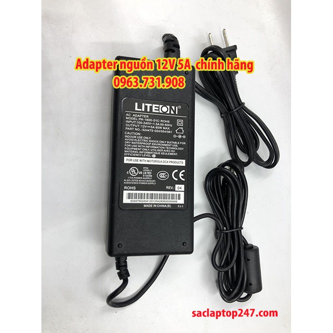 Adapter nguồn 12V 5A chính hãng