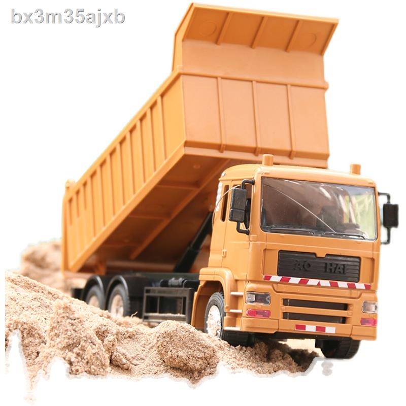 ✚ ▼ Xe ben hợp kim lớn điều khiển từ xa, xe ben sạc không dây, xe công trình, mô hình xe tải chở đất