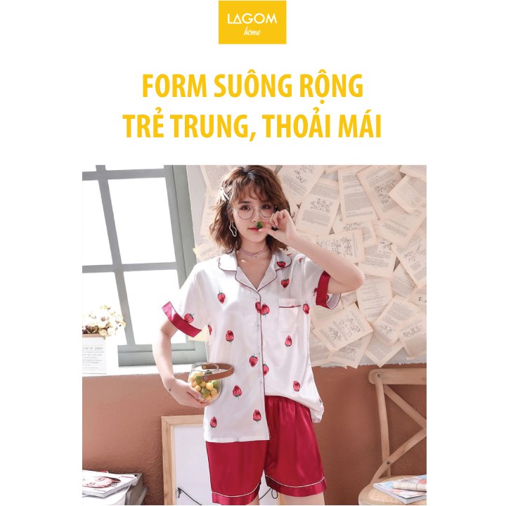 Pijama Lụa Satin Cộc Tay Cao Cấp (Ảnh + Video)