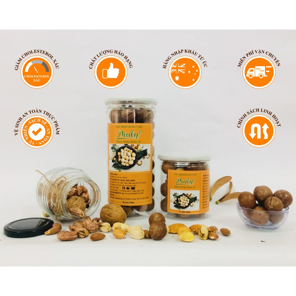 Hạt Macca Nứt Vỏ nhập khẩu từ Úc loại 500gram | BigBuy360 - bigbuy360.vn