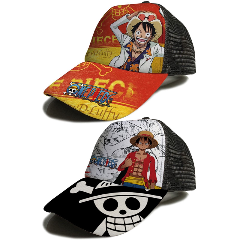 Mũ Lưỡi Trai In Hình One Piece Phong Cách Hip Hop Thời Trang Unisex