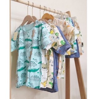 Bộ cotton mềm mát size đại cho bé trai 28-48kg