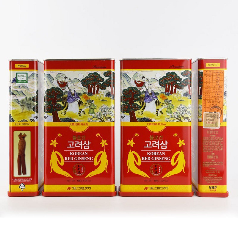 [ Cao Cấp ] Hồng Sâm Củ Khô Hộp Sắt, Hộp Thiếc Daedong Hàn Quốc, Thơm Ngon Bổ Dưỡng, Giúp Bồi Bổ Nâng Cao Sức Khỏe