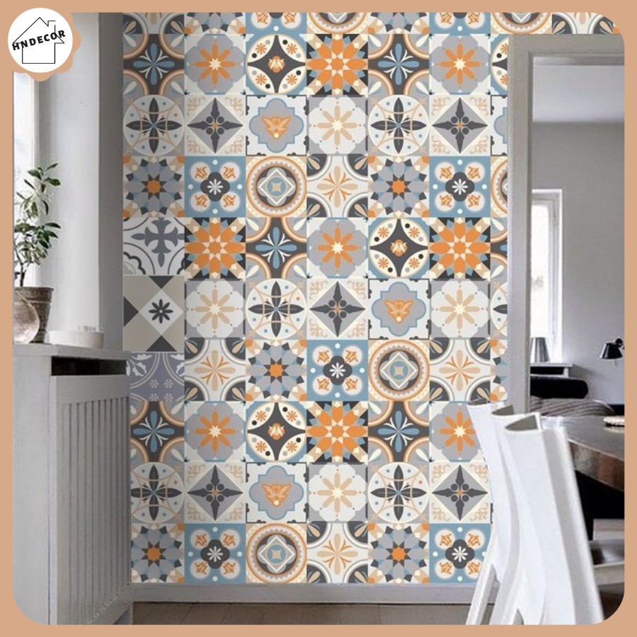 Decal gạch bông dán bếp khổ 40x60cm, decal dán nhà vệ sinh - trang trí nhà cửa - HN Decor | BigBuy360 - bigbuy360.vn