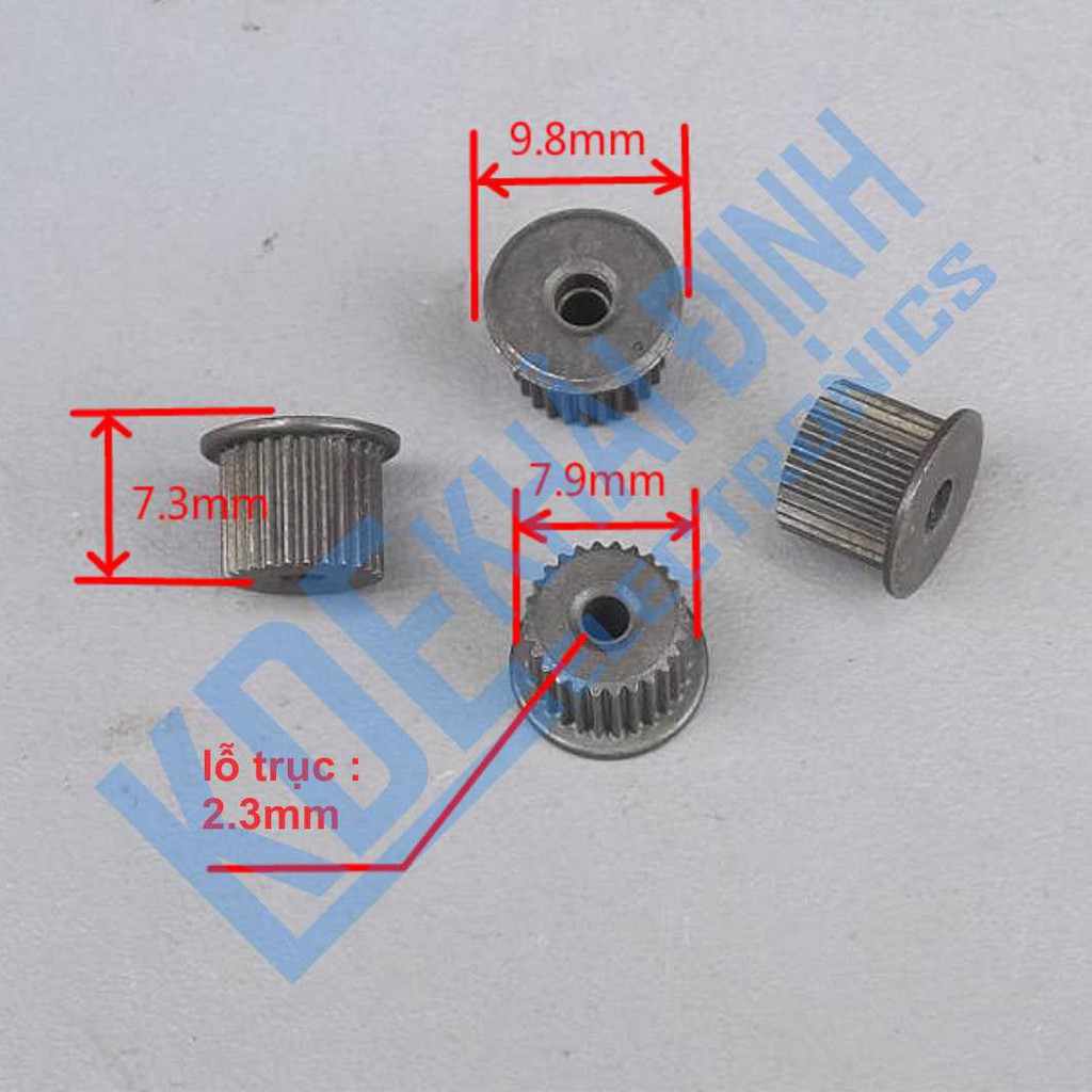 5 cái bánh răng kim loại truyền động đầu trục động cơ lỗ 2.3mm kde3471