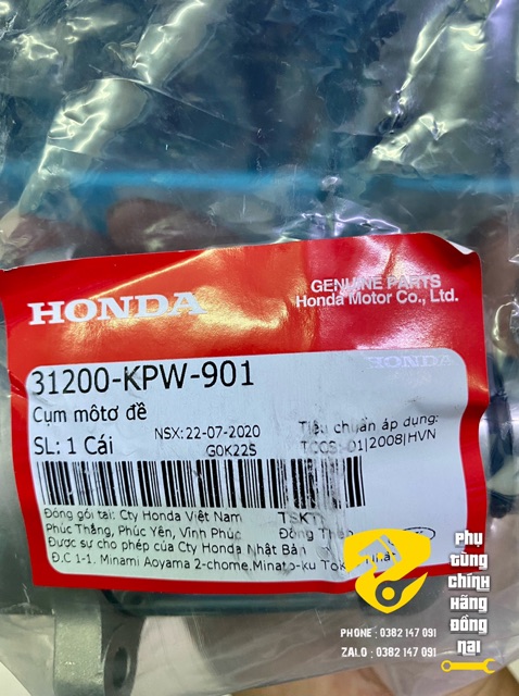 CỦ ĐỀ-CỤM MÔ TƠ ĐỀ ZIN FUTURE II/ FUTURE NEO/ FUTURE X 2004-2011 CHÍNH HÃNG HONDA