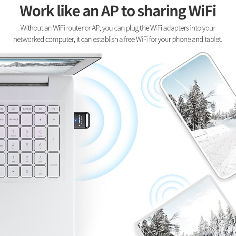 Bộ ChuyểN ĐổI WiFi 2.4GHz Comfast Usb Cho Desktop