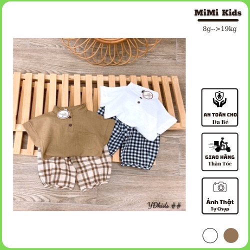 Sét quần áo trẻ em, bộ đũi cho bé trai style hàn quốc đẹp 8-19kg