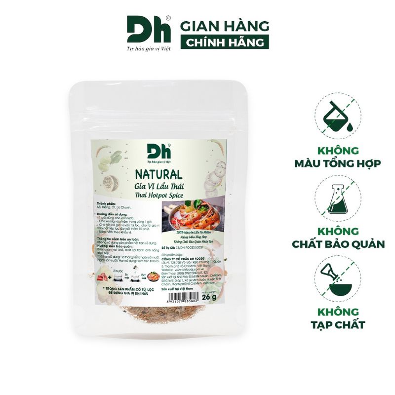 Gia vị nấu lẩu Thái Dh Foods gói 26g