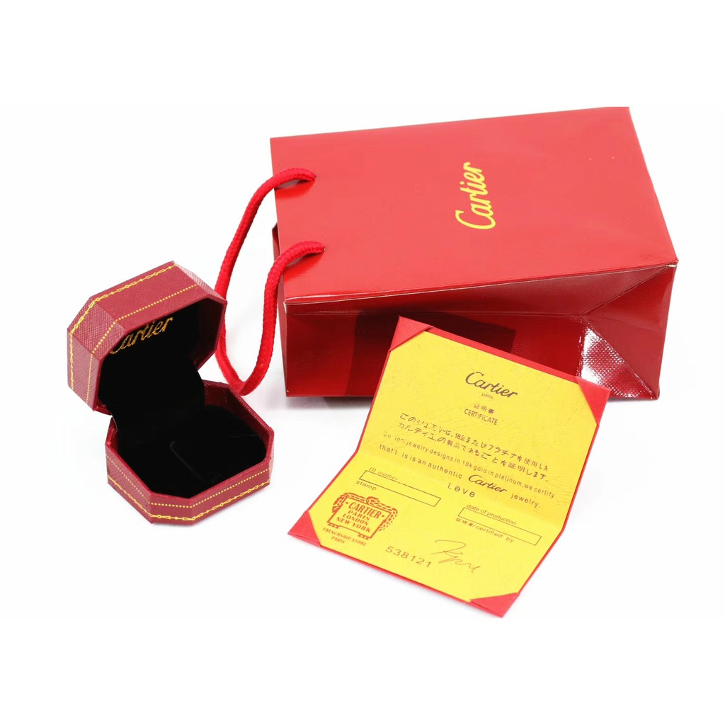 Nhẫn cưới đính kim cương nhân tạo 4mm có hộp