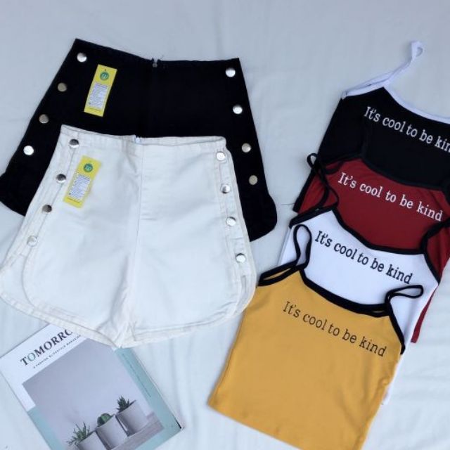 Quần shorts kaki bắn nút lưng cao dáng chuẩn 👍 | BigBuy360 - bigbuy360.vn