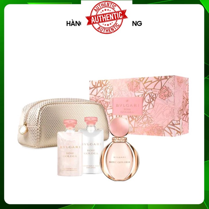 [Voucher giảm giá cho khách sỉ mỹ phẩm chính hãng] Set 3  Sản Phẩm Nước Hoa Nữ Bvlgari Rose Goldea 75ml-75ml-90ml Kèm Tú