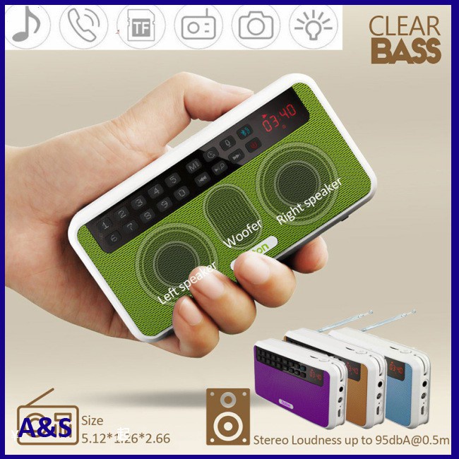 Clear Bass Dual Track Speaker TF Card USB Music Player Rolton Bluetooth E500 Stereo FM Radio Speakers Portable