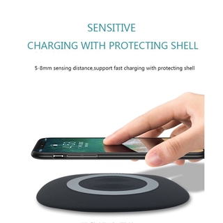 Sạc không dây đế sạc nhanh chuẩn Qi siêu mỏng nhỏ cao cấp iphone X iphone8 Note8 samsung chính hãng tphcm hanoi