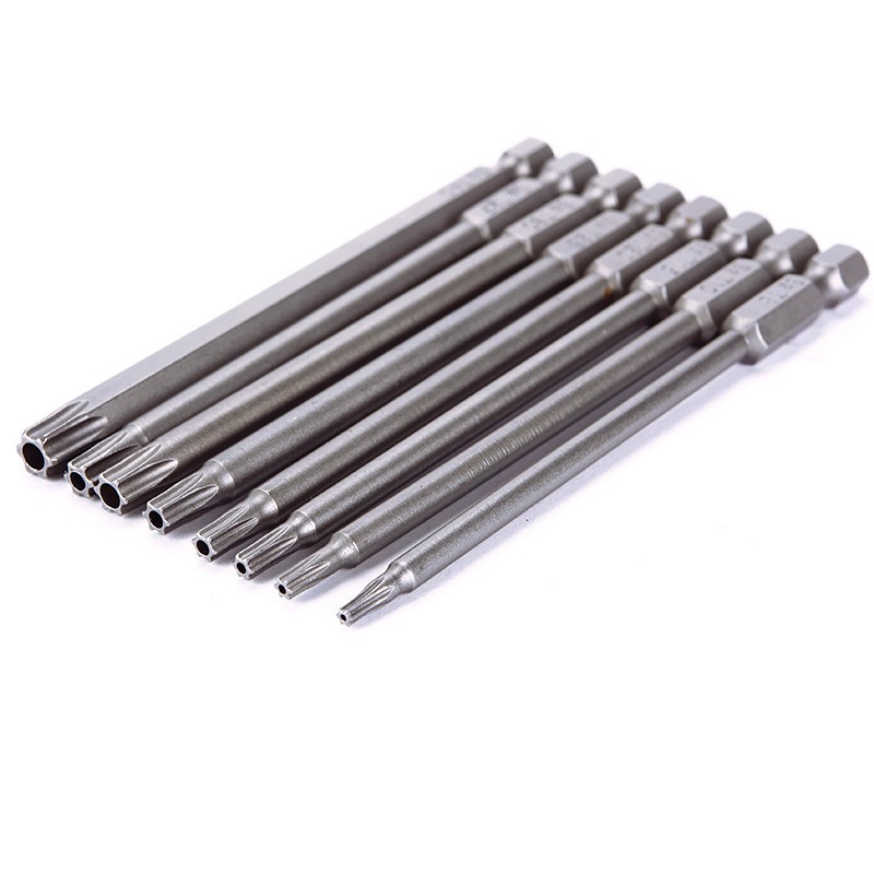 Set 8 đầu tuốc nơ vít T8-T40 100mm 1/4 inch có từ tính chất lượng cao