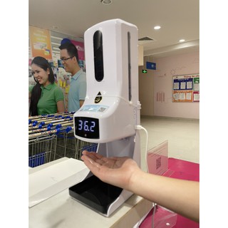 Máy rửa tay tự động, máy đo thân nhiệt, máy tích hợp 2 in 1 đo thân nhiệt và phun cảm ứng rửa tay khử trùng K9Pro