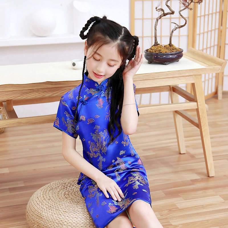 Mới Đầm Sườn Xám Truyền Thống Trung Quốc Cho Bé Gái