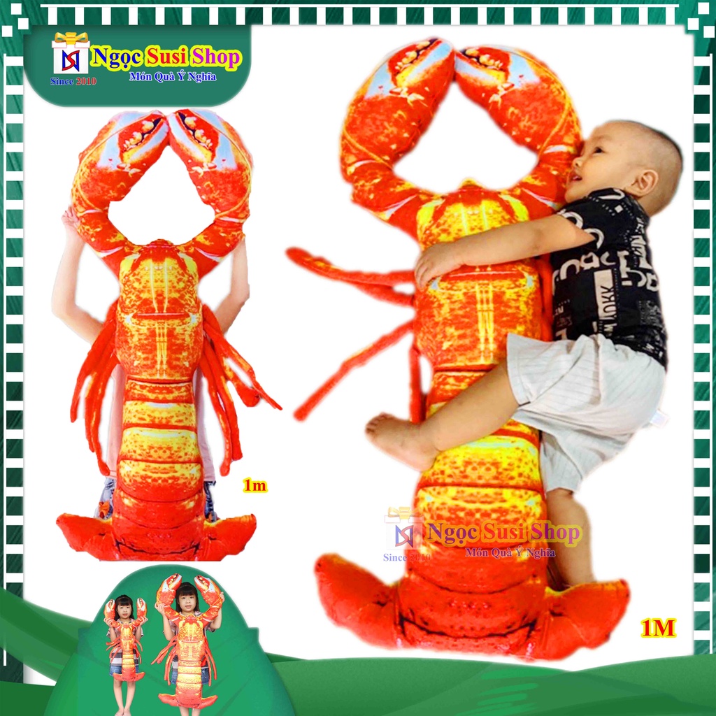GỐI ÔM TÔM HÙM ALASKA , CUA ĐỎ , GHẸ BÔNG 3D NHỒI BÔNG SIÊU MỊN